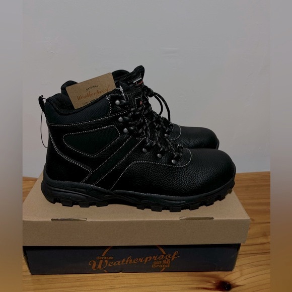 WEATHERPROOF Mens Black Jasper 1” Block Heel Hiking Boot 12 NIB - Picture 4 of 9